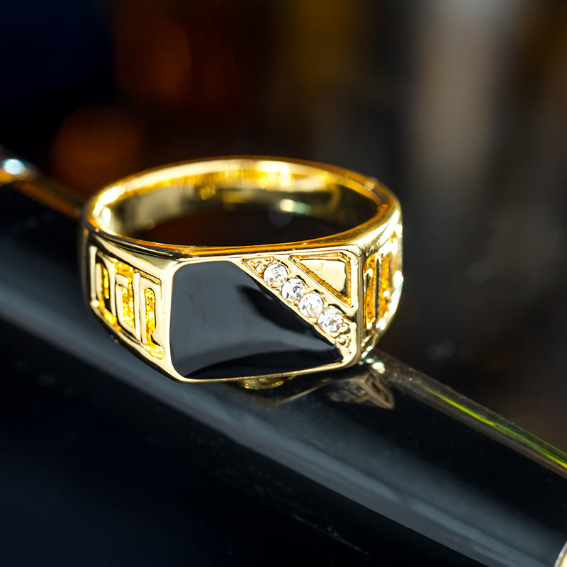 Alluring Rhinestone Men's Ring